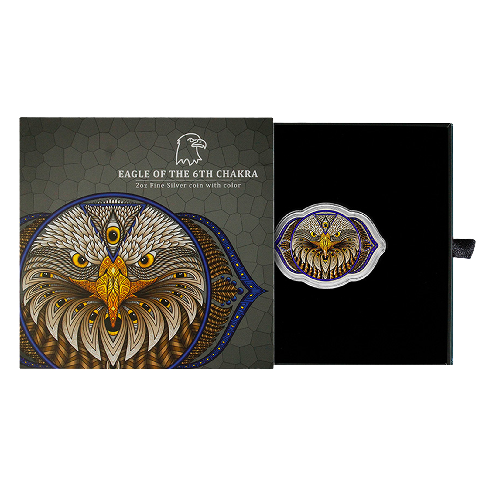 Buy 2 oz Silver Phil Lewis Eagle of the 6th Chakra Coin (2023), image 3