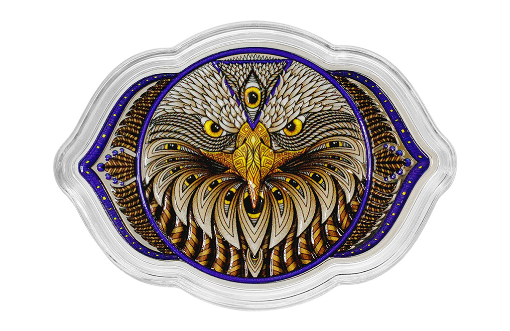 Buy 2 oz Silver Phil Lewis Eagle of the 6th Chakra Coin (2023), image 5