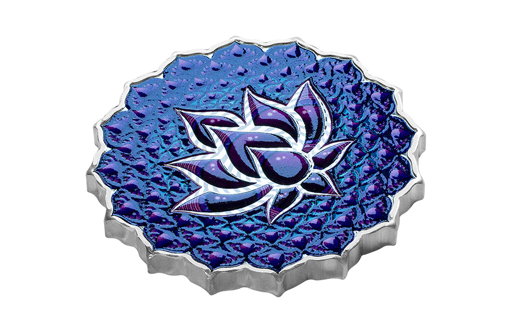 Buy 2 oz Silver Phil Lewis Lotus of the 7th Chakra (2024), image 3