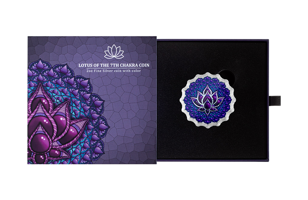 Buy 2 oz Silver Phil Lewis Lotus of the 7th Chakra (2024), image 5