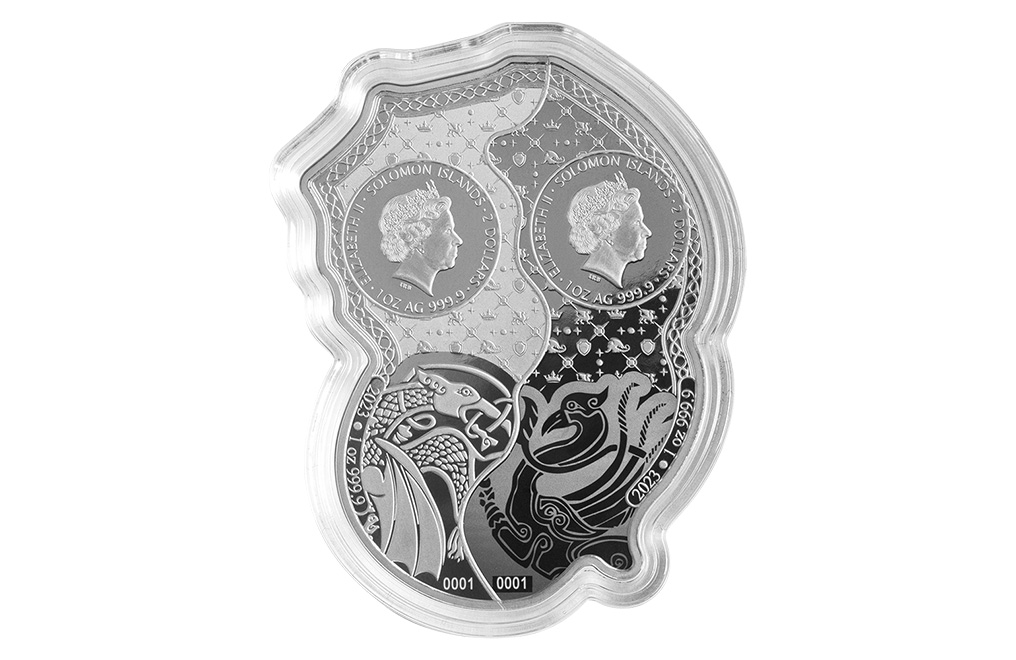 Buy 2 oz Silver Phoenix v Dragon Coin Set (2 x 1 oz) (2023), image 8