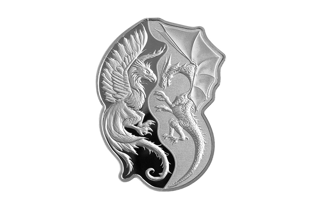 Buy 2 oz Silver Phoenix v Dragon Coin Set (2 x 1 oz) (2023), image 0