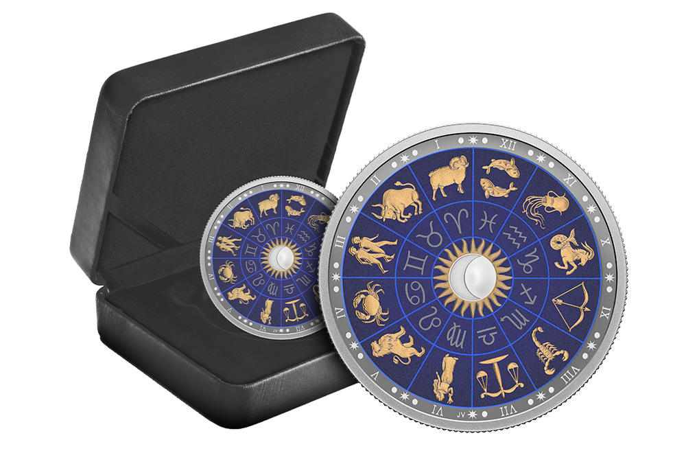 Buy 2 oz Silver Signs of the Zodiac Coin (2022), image 2