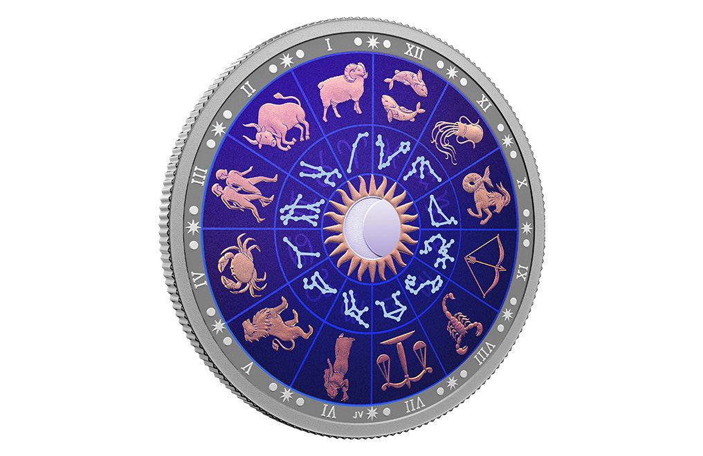 Buy 2 oz Silver Signs of the Zodiac Coin (2022), image 3