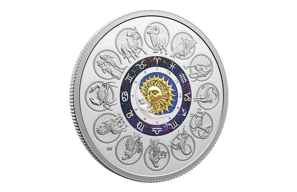 Buy 2 oz Silver Signs of the Zodiac Coin (2024), image 2