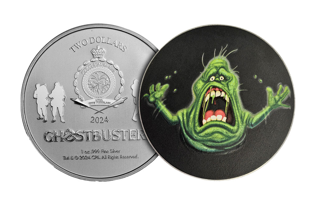 Buy 2 oz Silver Slimer Ghostbusters® 40th Anniversary Coin, image 3