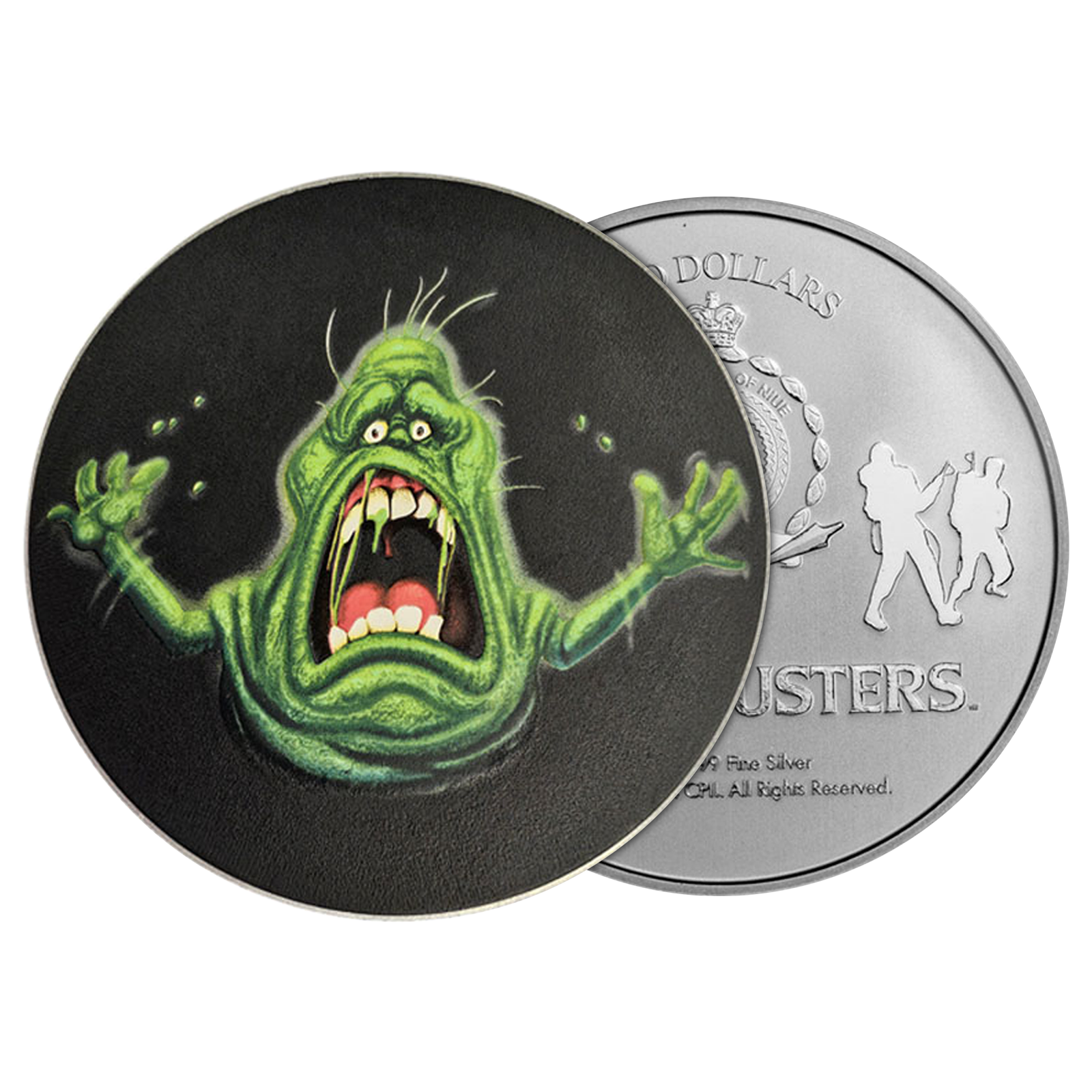 Buy 2 oz Silver Slimer Ghostbusters® 40th Anniversary Coin, image 3