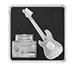 2 oz Silver Fender® Dynamic Duo Precision Bass® Guitar & Bassman® Amp Coin, image 1