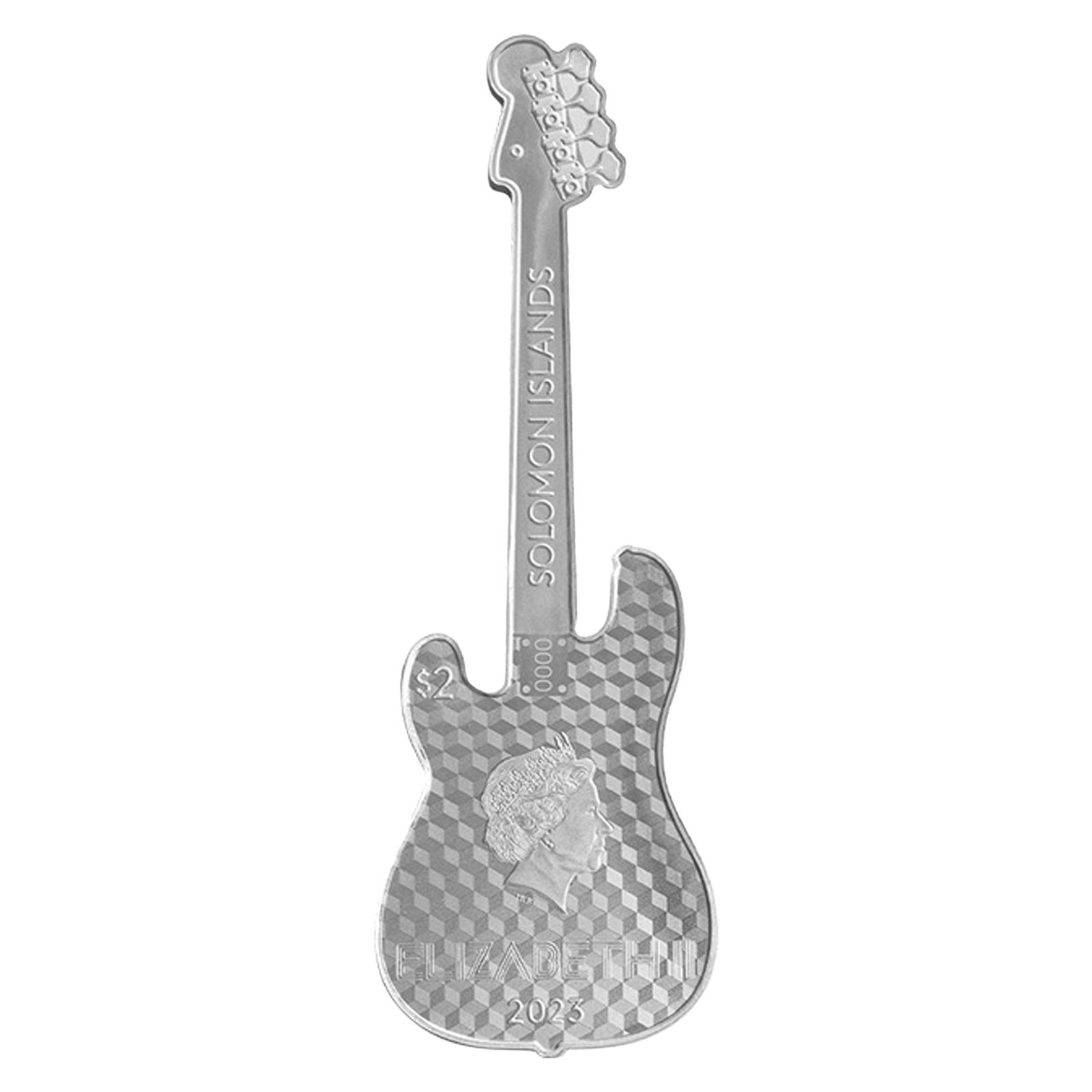 2 oz Silver Fender® Dynamic Duo Precision Bass® Guitar & Bassman® Amp Coin, image 3