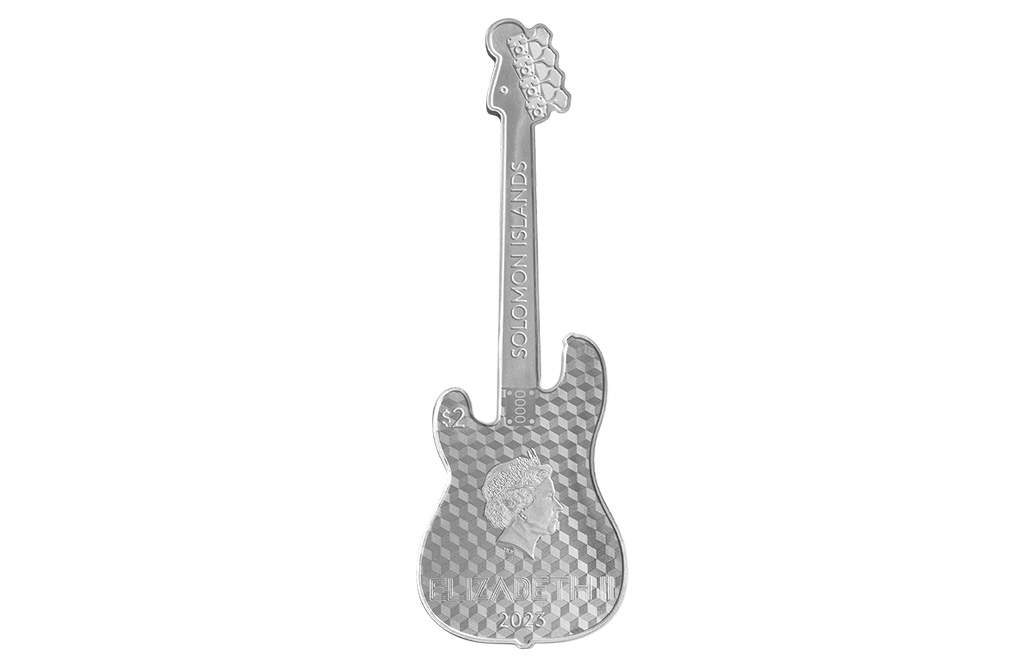 2 oz Silver Fender® Dynamic Duo Precision Bass® Guitar & Bassman® Amp Coin, image 4