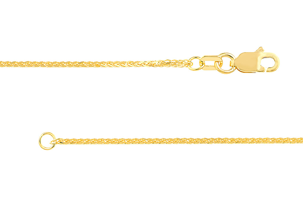Buy 20” Solid 14K Yellow Gold Wheat Spiga Chain, image 3