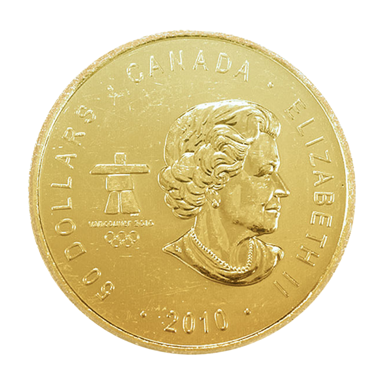 2010 1 oz Gold Maple Leaf Olympic Edition Coin, image 1