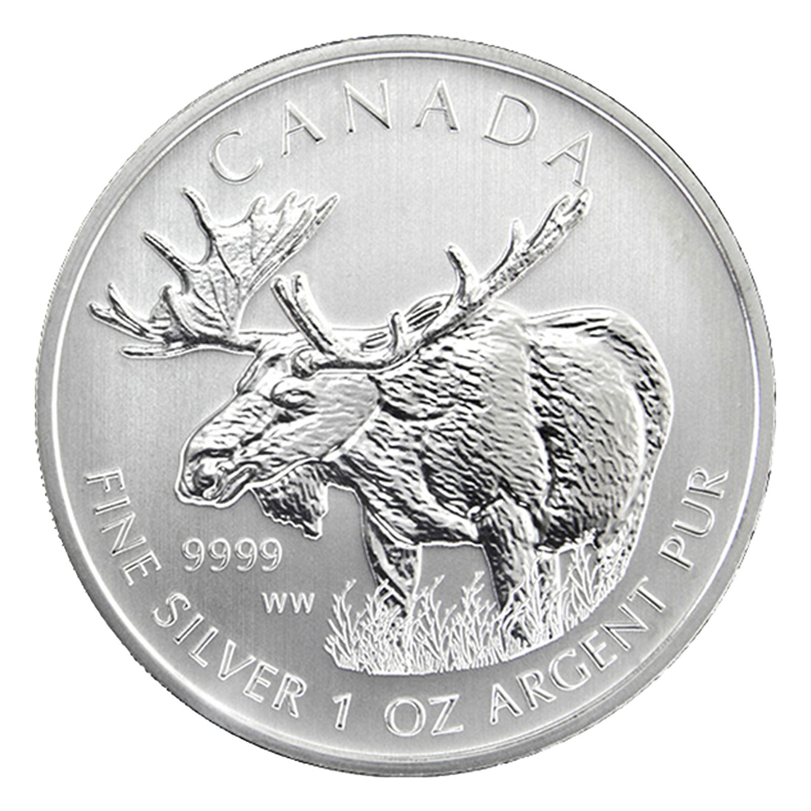 2012 1 oz Silver Moose Coins - Canadian Wildlife Series Coin, image 0