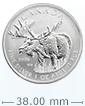 2012 1 oz Silver Moose Canadian Wildlife Series Coin