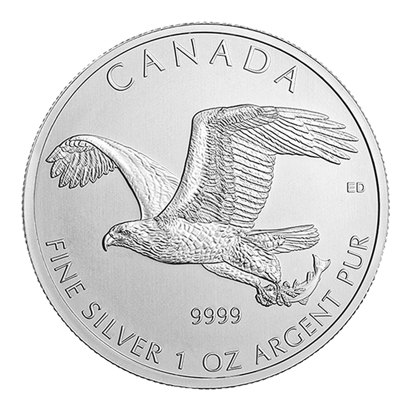 2014 1 oz Silver Bald Eagle Coins - Canadian Birds of Prey Series, image 0