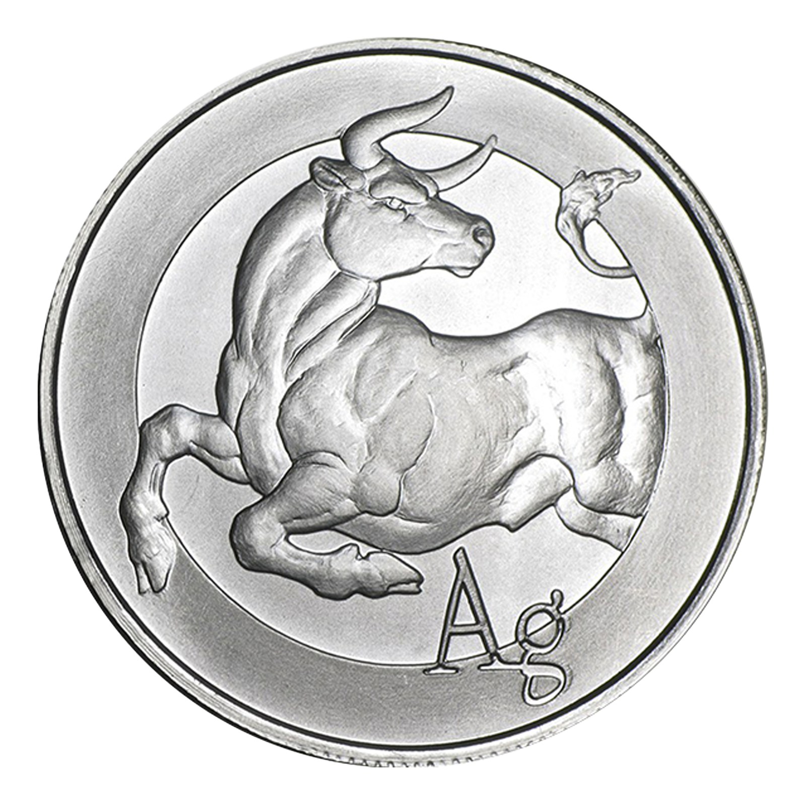 Buy 1 oz Silver Shield Bull Round, image 0