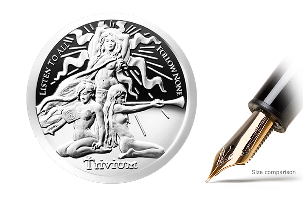 Buy 2015 1 oz Silver ''Trivium Girls''- Silver Shield Proof Round .999, image 0