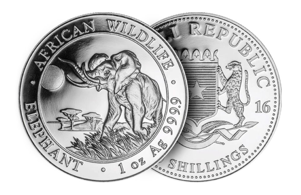 2016 1 oz Silver Somalian Elephant Coins, image 2