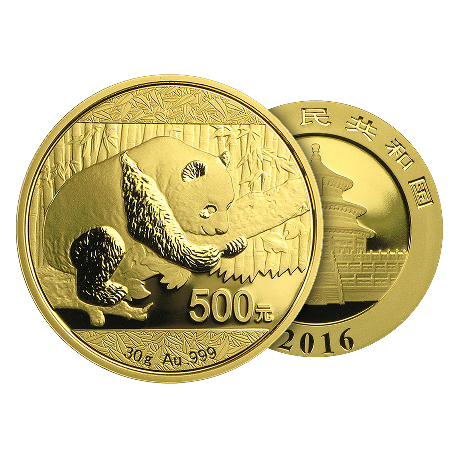 30 gram Chinese Gold Panda Coins (2016 and later), image 2