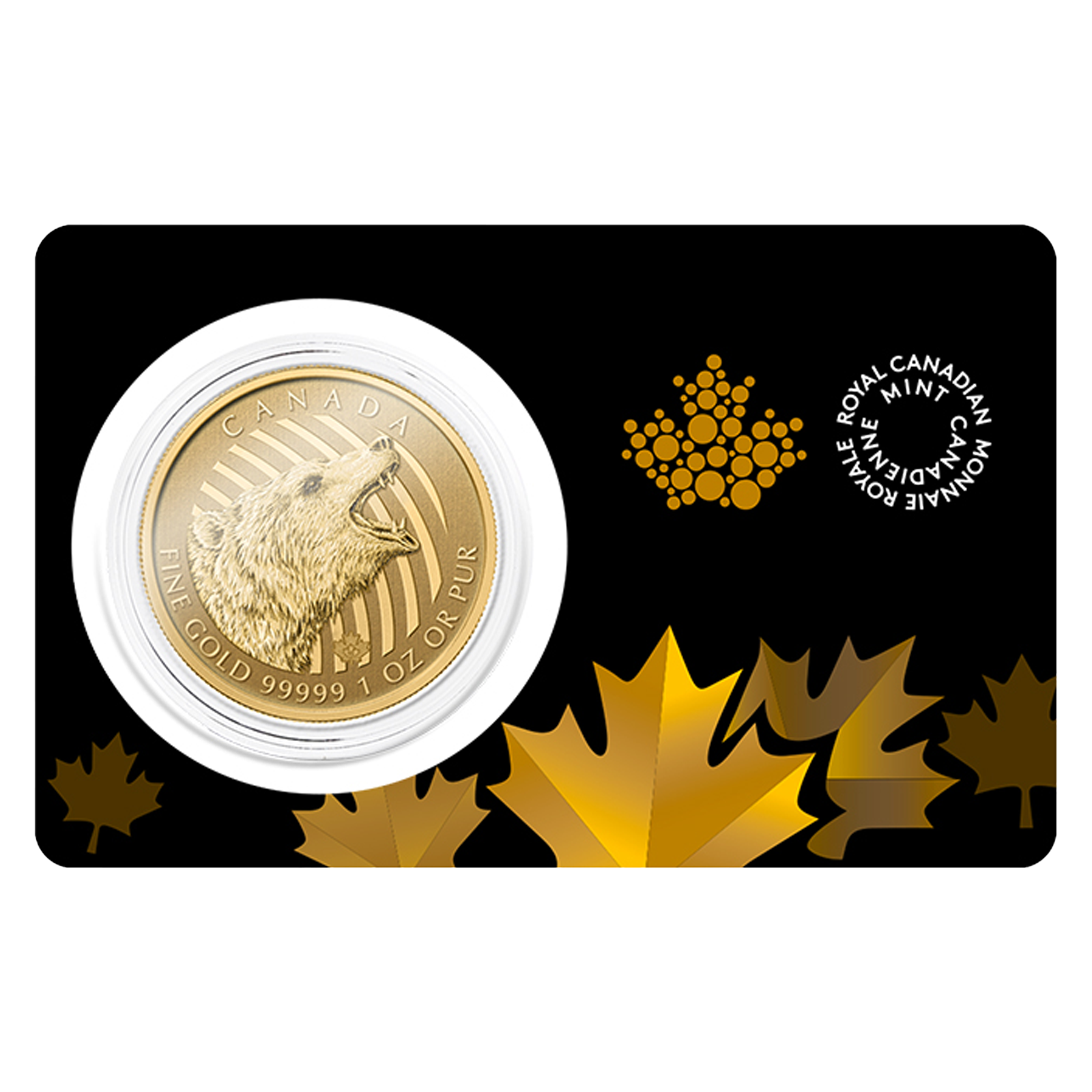 2016 1 oz Gold Roaring Grizzly Coins - Royal Canadian Mint, image 0