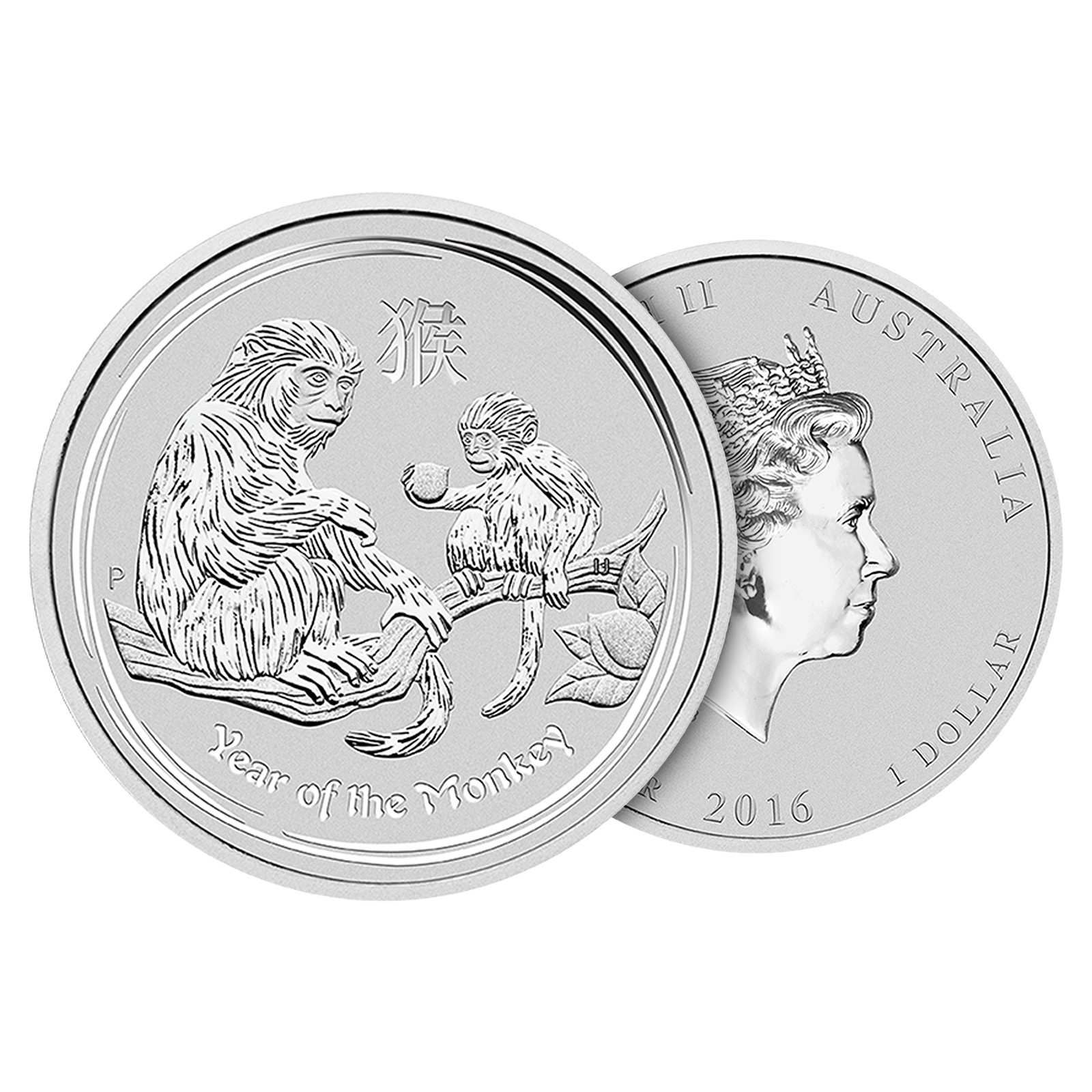 Australian 2016 1 oz Silver Monkey Coins, image 2