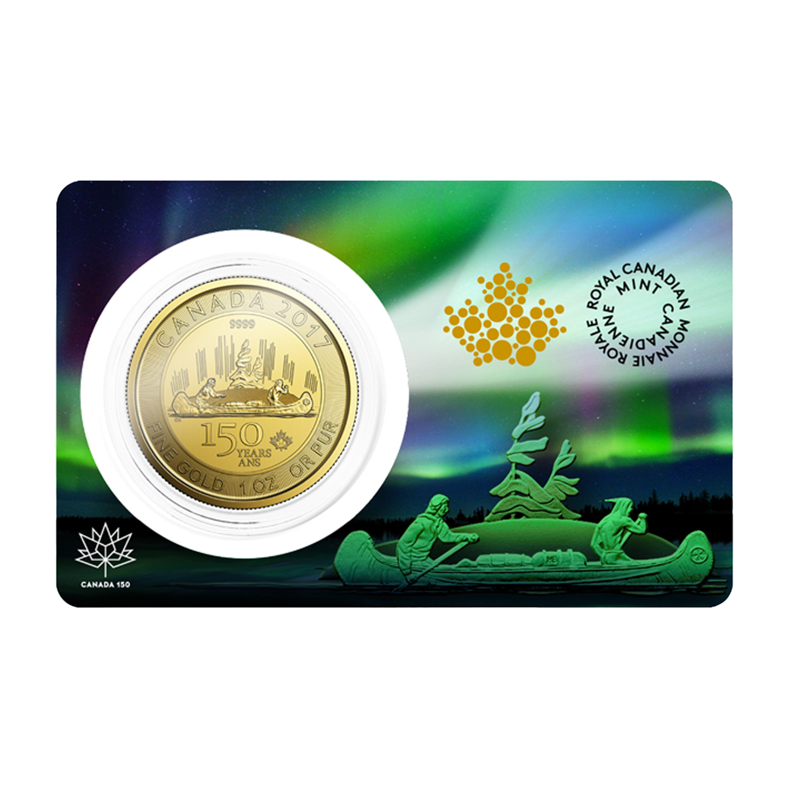 2017 1 oz Gold RCM 150 Special Edition Voyageur Coin, image 0