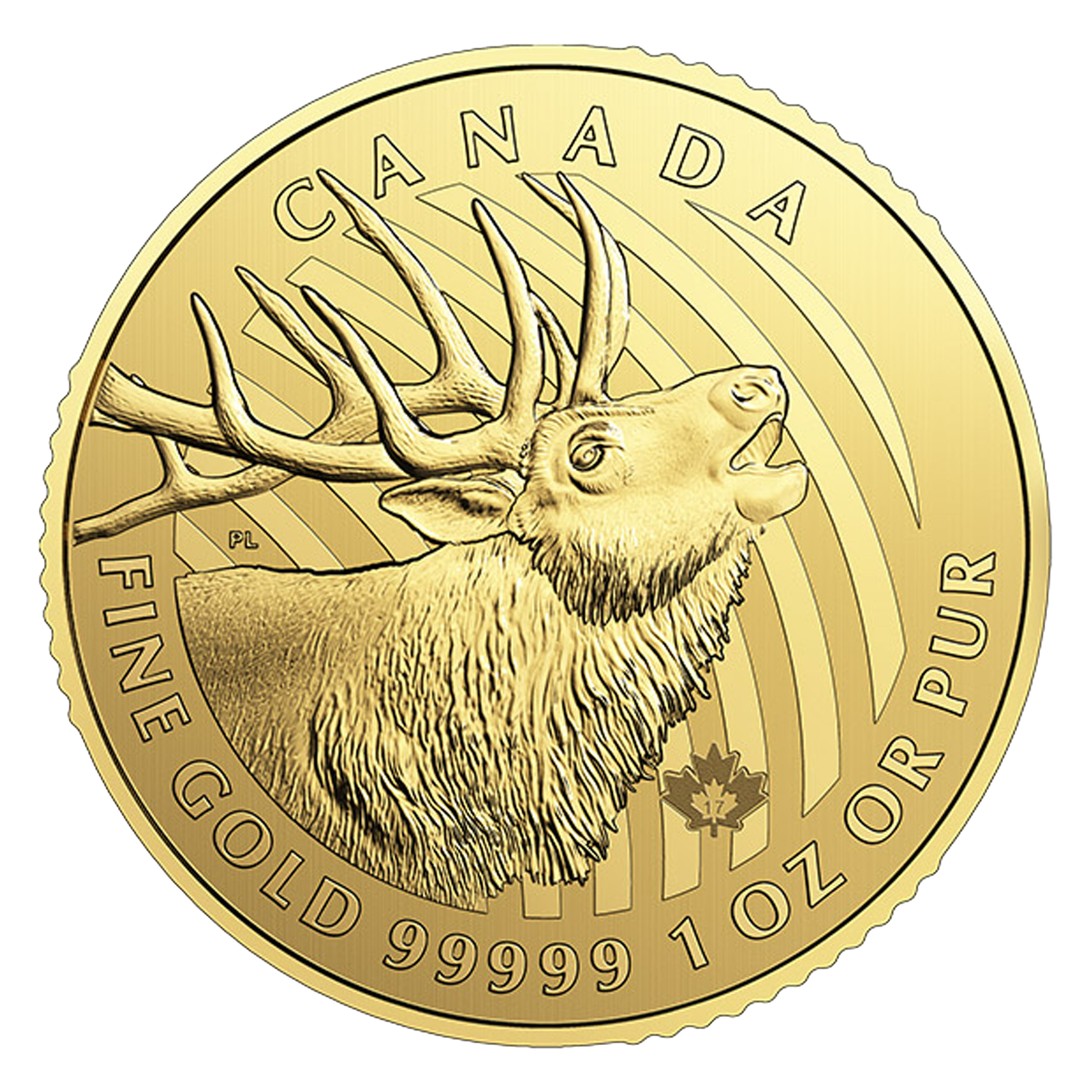 2017 1 oz Canadian Gold Elk Coins - Royal Canadian Mint, image 2