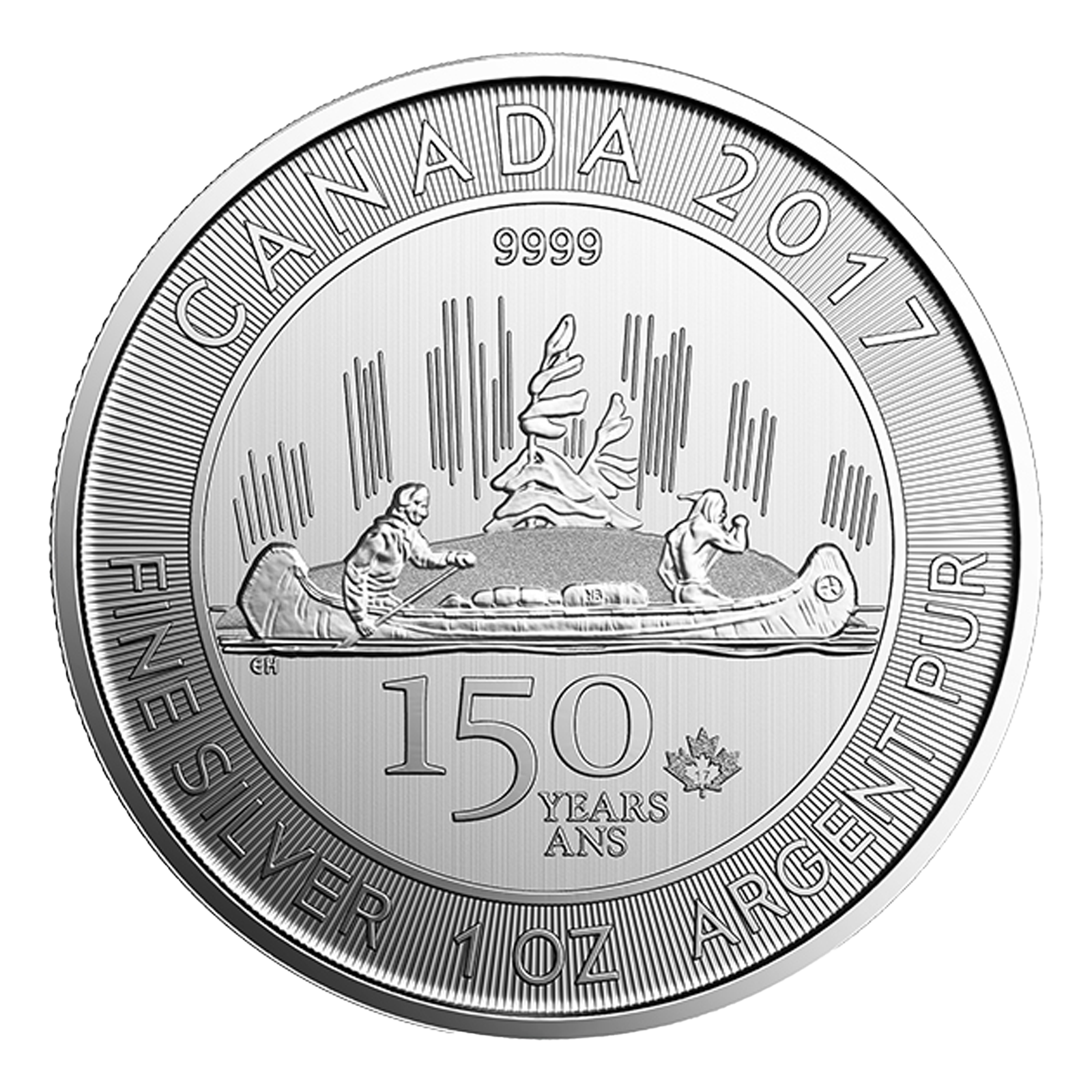 2017 1 oz Silver RCM 150 Special Edition Voyageur Coin, image 0