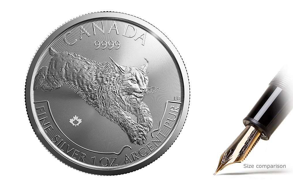 2017 1 oz Silver Lynx Coin - RCM Predator Series, image 0
