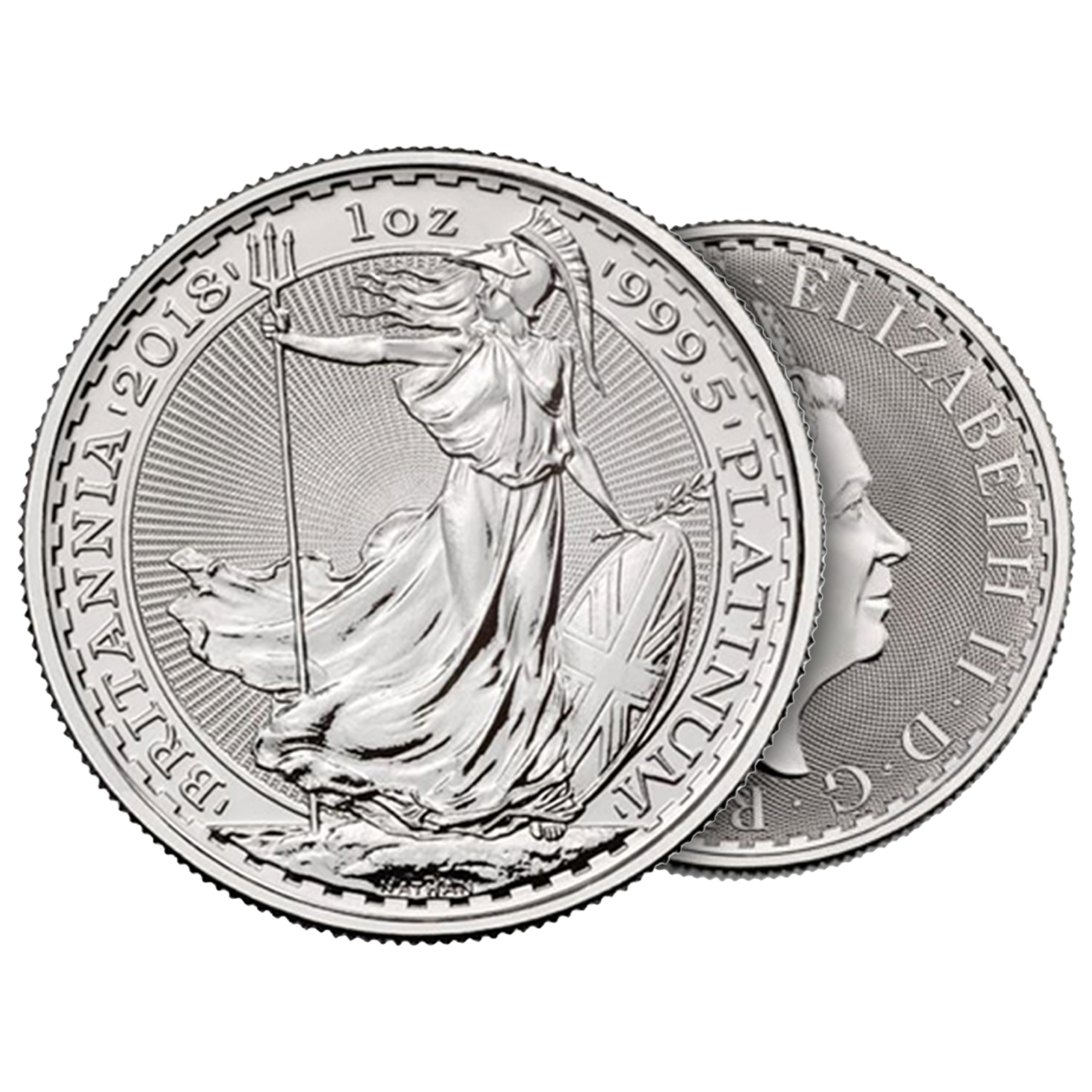 1 oz British Platinum Britannia Coins, image 2