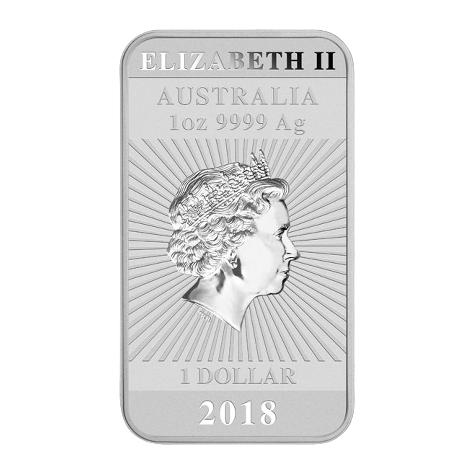 2018 1 oz Silver Australian Dragon Rectangular Coin, image 1