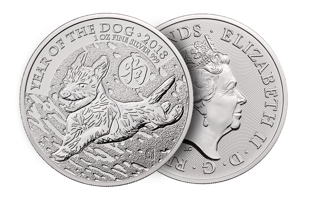 Buy 2018 1 oz British Silver Year of the Dog Lunar Coins, image 2