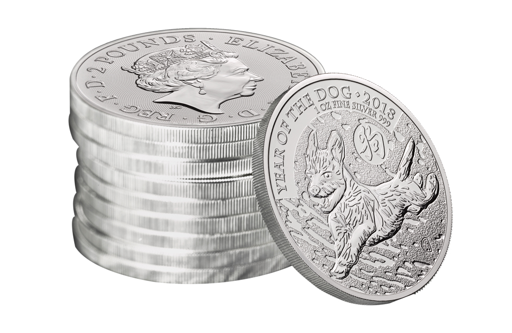 Buy 2018 1 oz British Silver Year of the Dog Lunar Coins, image 3