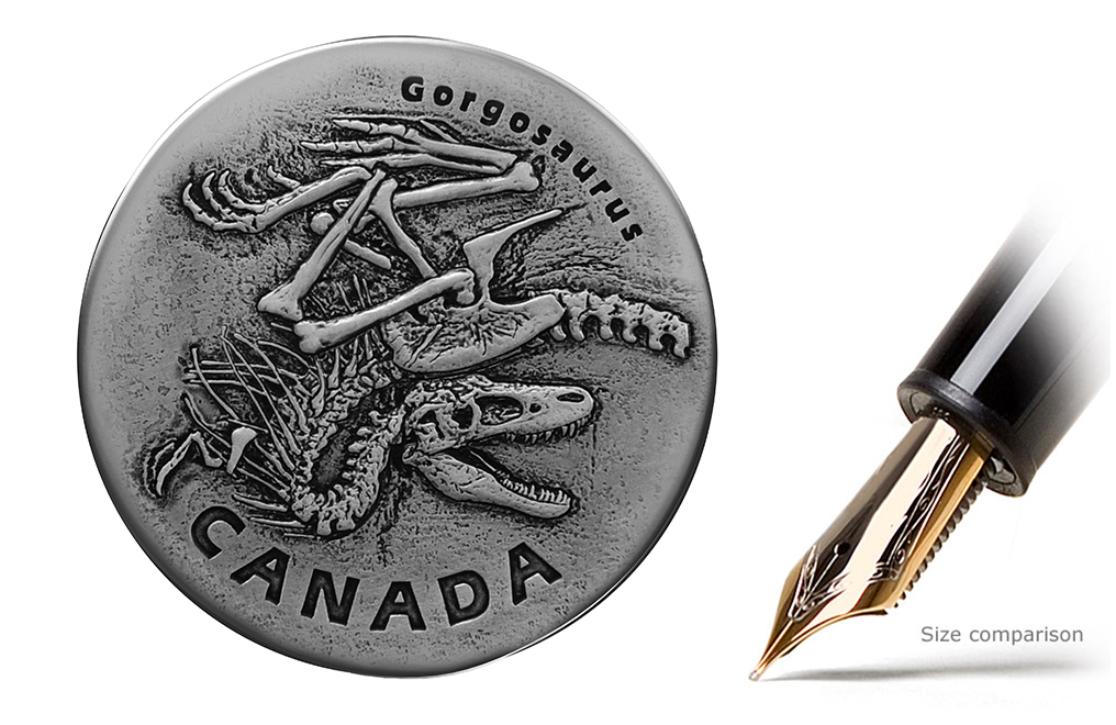 Buy 2018 1 oz Silver Coin .9999 - Ancient Canada: Gorgosaurus, image 0