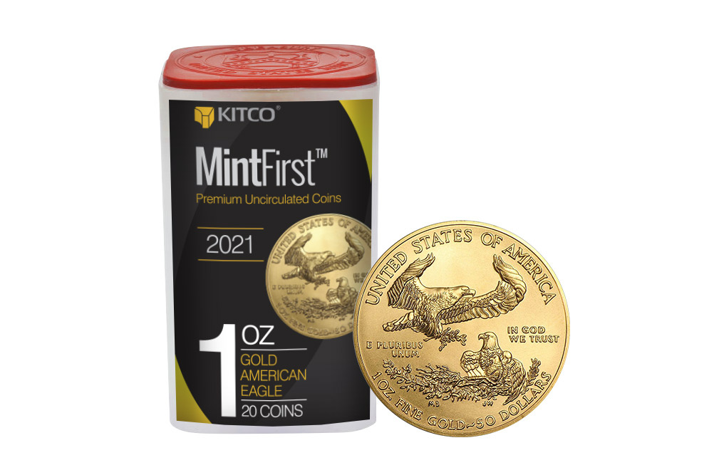 Buy 2021 1 oz Gold Eagle Coins MintFirst™ (20 per tube), image 0