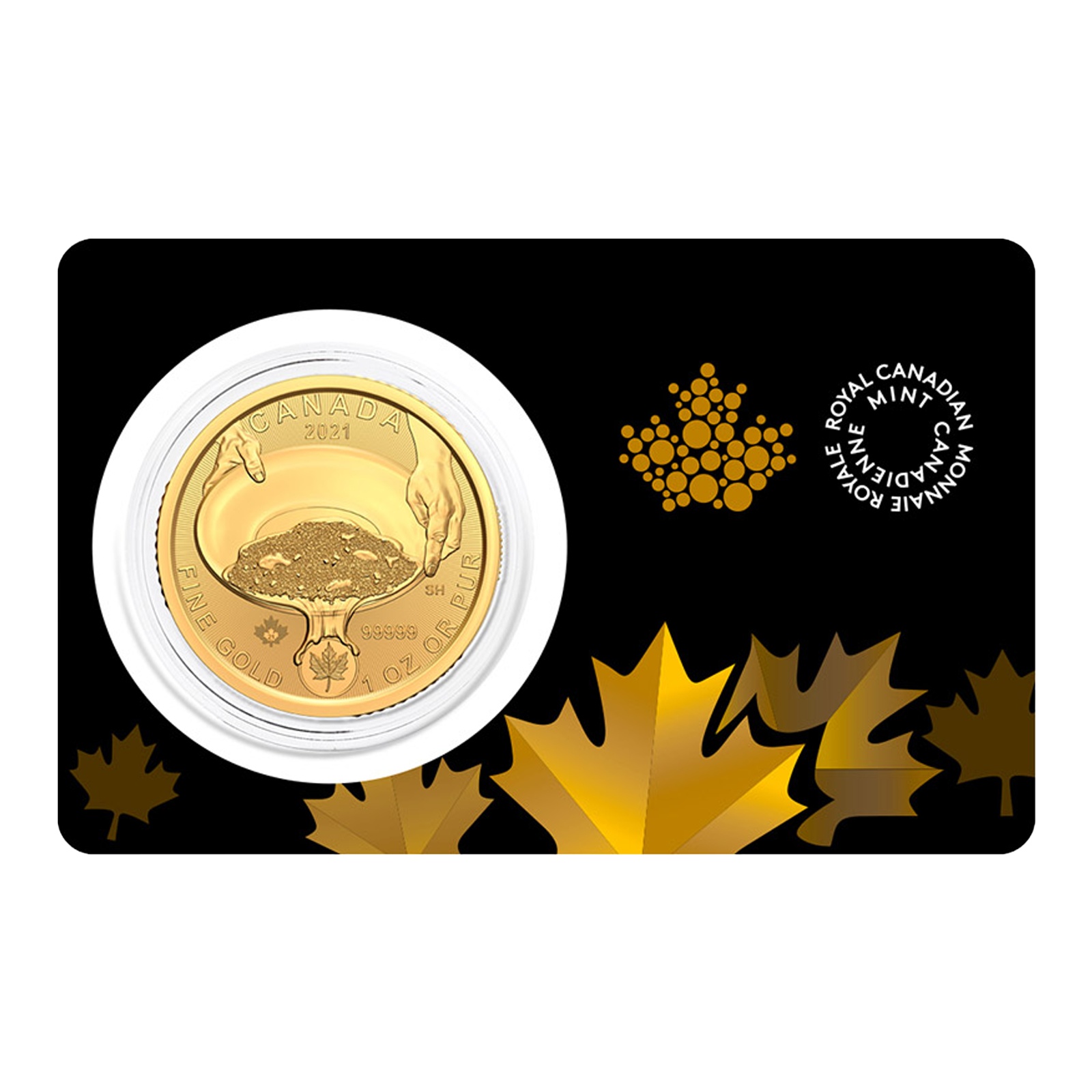 2021 1 oz Gold Klondike Gold Rush: Panning for Gold Coin .99999 - Royal Canadian Mint, image 0