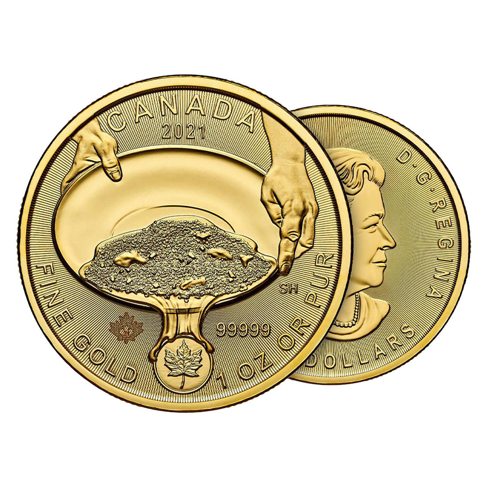 2021 1 oz Gold Klondike Gold Rush: Panning for Gold Coin .99999 - Royal Canadian Mint, image 4