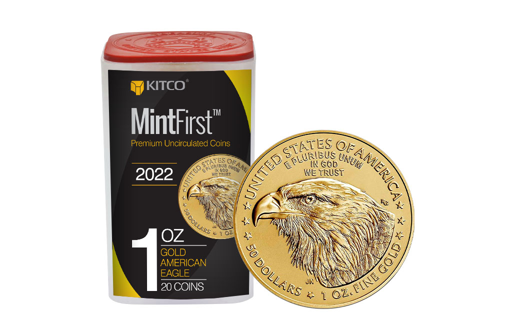 Buy 2022 1 oz Gold Eagle Coins (20 per tube) - MintFirst™, image 0