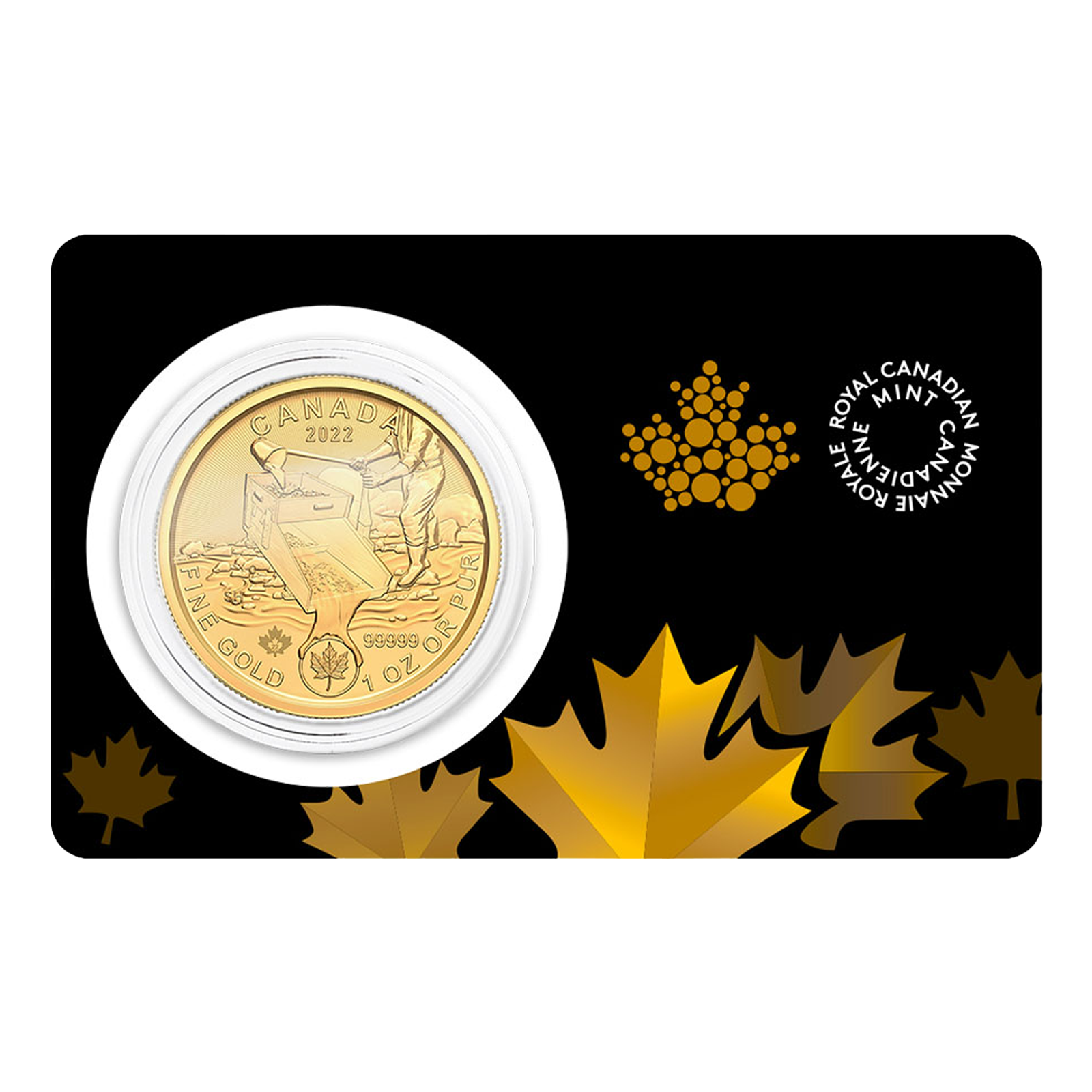 2022 1 oz Gold Klondike Gold Rush: Prospecting for Gold Coin .99999 - Royal Canadian Mint, image 0