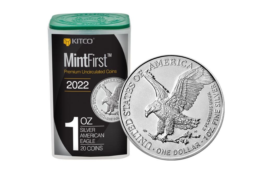 Buy 2022 MintFirst™ Silver Eagle Coins (tube of 20), image 1