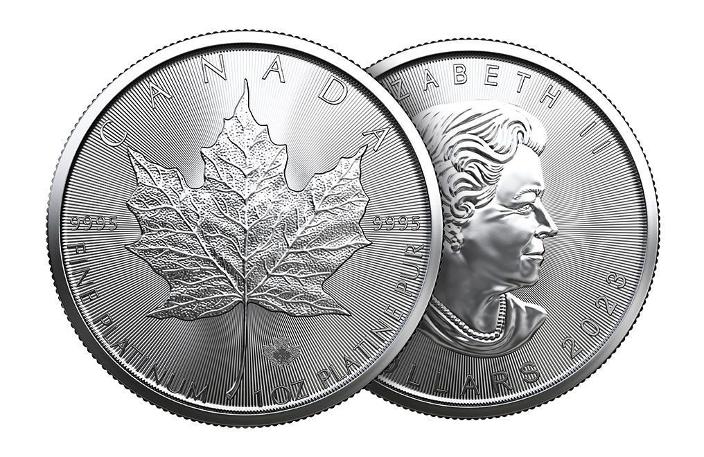 Buy 2023 MintFirst™ 1 oz Platinum Maple Leaf Coins (tube of 10), image 3