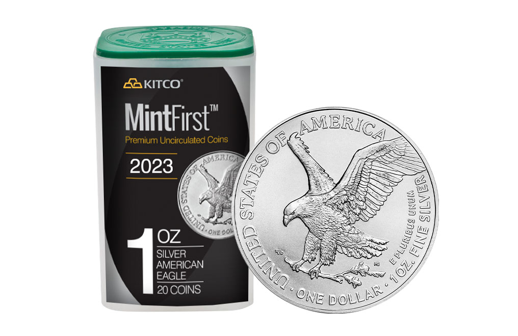 Buy 2023 MintFirst™ Silver Eagle Coins (tube of 20), image 0