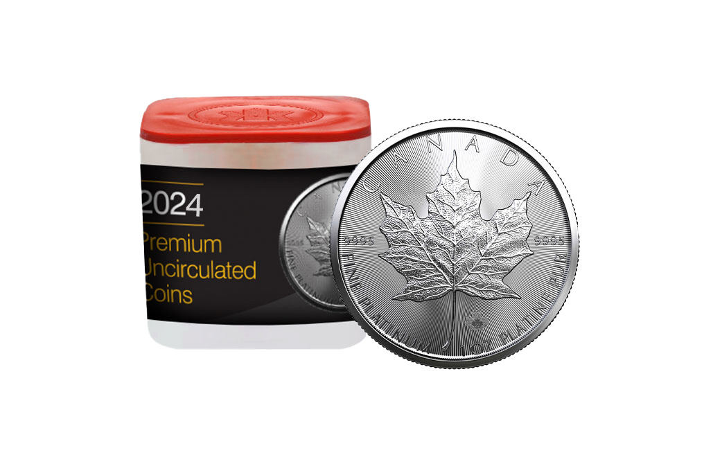 Buy 2024 MintFirst™ 1 oz Platinum Maple Leaf Coins (tube of 10), image 0