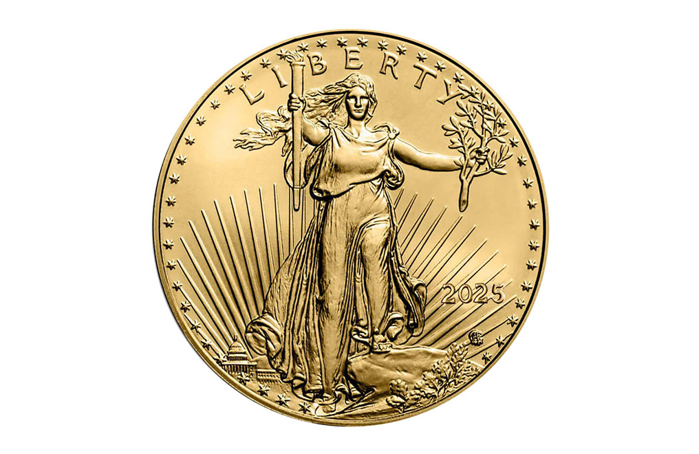 Buy 2025 1 oz Gold Eagle Coins (20 per tube) - MintFirst™, image 1