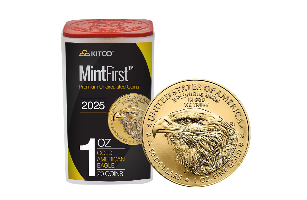 Buy 2025 1 oz Gold Eagle Coins (20 per tube) - MintFirst™, image 2