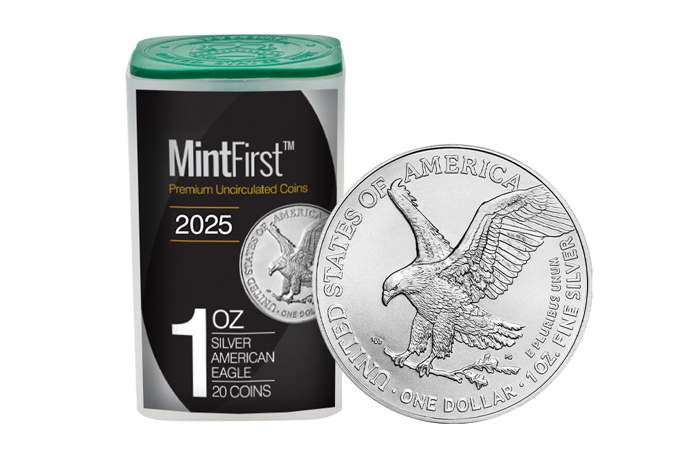 Buy 2025 MintFirst™ Silver Eagle Coins (tube of 20), image 2