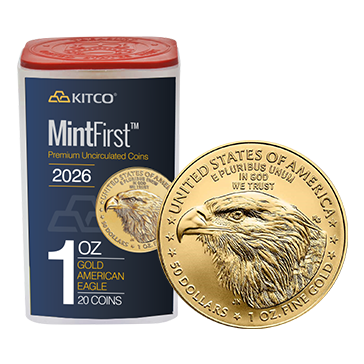 2026 1 oz Gold A. Eagle Tube (20 coins) - MintFirst™