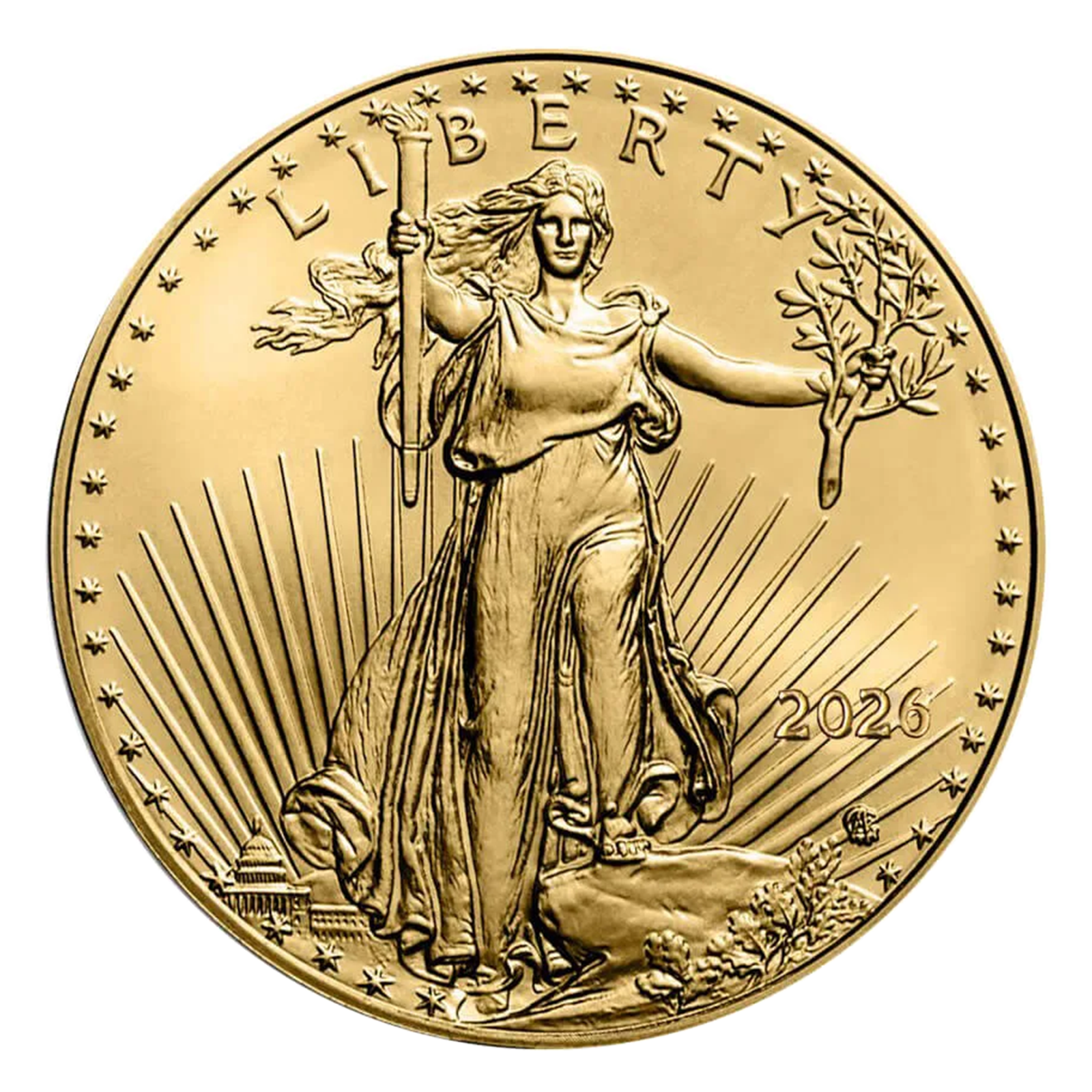 2026 1 oz Gold Eagle Coins (20 per tube) - MintFirst™, image 2