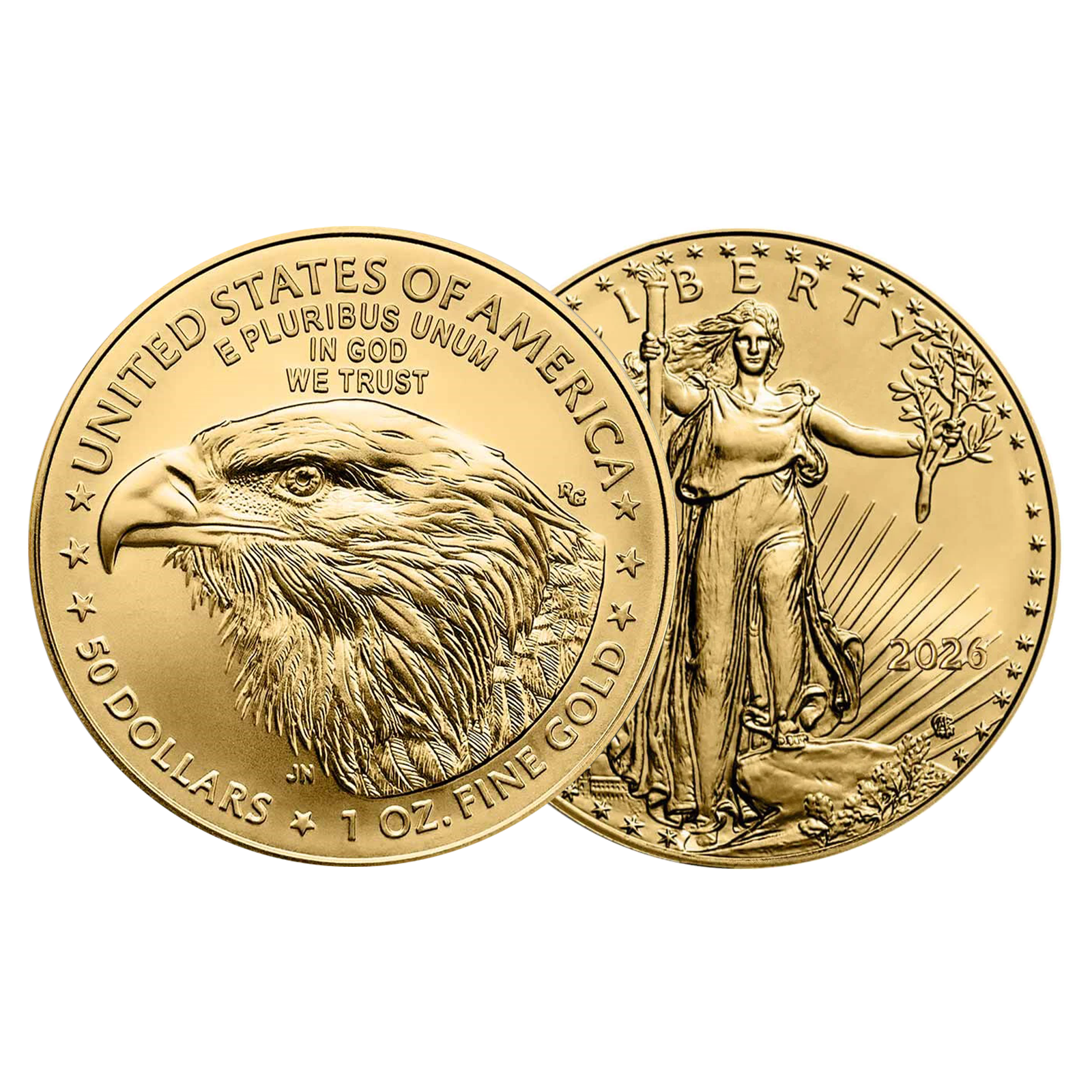 2026 1 oz Gold Eagle Coins (20 per tube) - MintFirst™, image 3