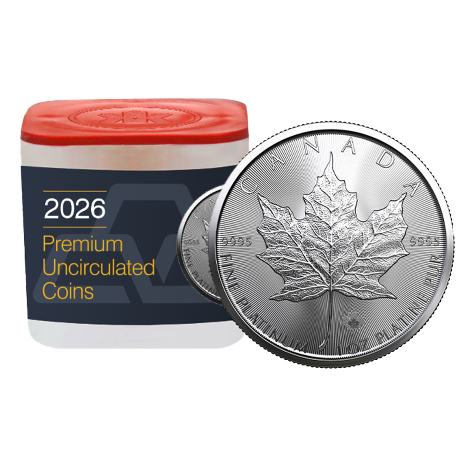 2026 MintFirst™ 1 oz Platinum Maple Leaf Coins (tube of 10), image 0